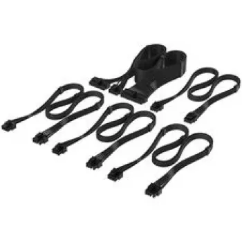 Corsair kabelset, Type 4, DC-kabel Starter Kit, individueel gesleeved – zwart