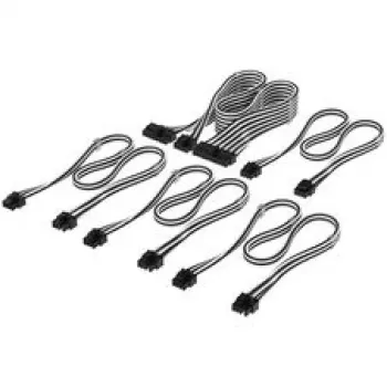 Corsair kabelset, Type 4, DC-kabel Starter Kit, individueel gesleeved – zwart / wit