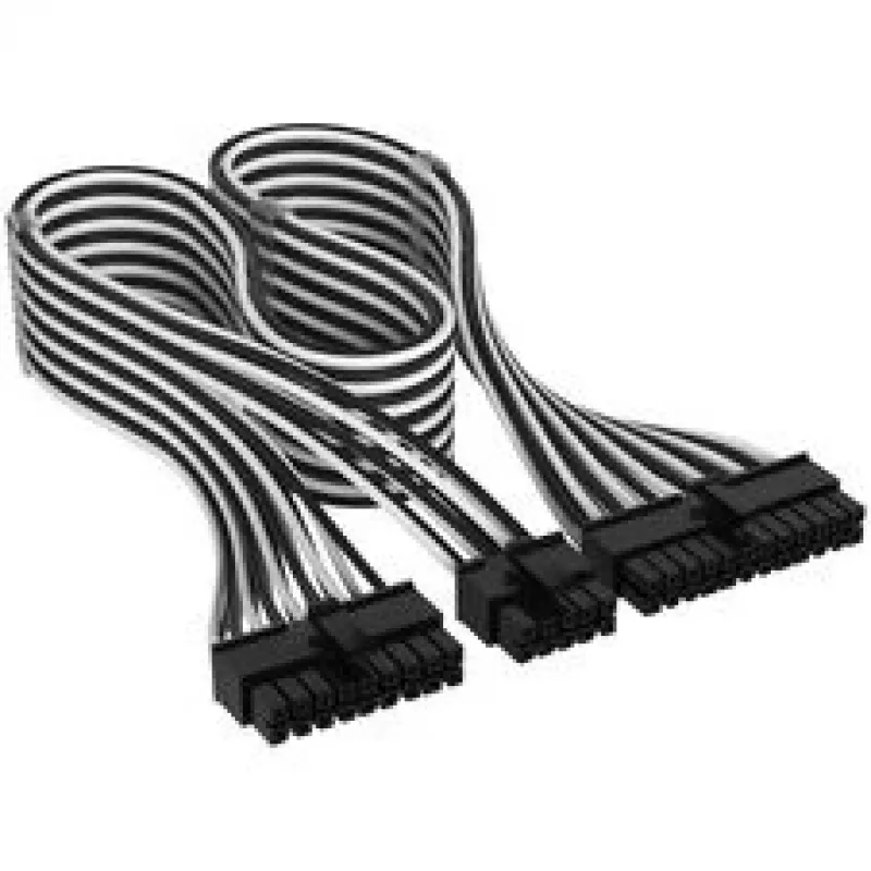 Corsair kabelset, Type 4, DC-kabel Starter Kit, individueel gesleeved – zwart / wit