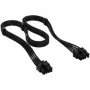 Corsair kabel, Type 4, PCIe-stroomaansluiting, 8-pin (6+2), 650 mm, individueel gesleeved – zwart