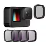 Telesin camera-filterset ND8 ND16 ND32 CPL – 4-delige zwarte kit