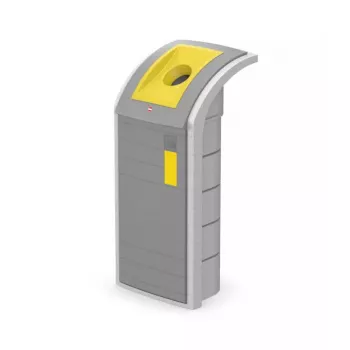 Prullenbak Hailo ProfiLine WSB Design Plus XXXL — rechthoekig ABS grijs, breedte 500 mm, diepte 470 mm, hoogte 110 mm