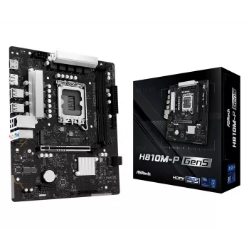 ASRock H810M-P Gen5 Moederbord, LGA 1851, Micro-ATX, DDR5