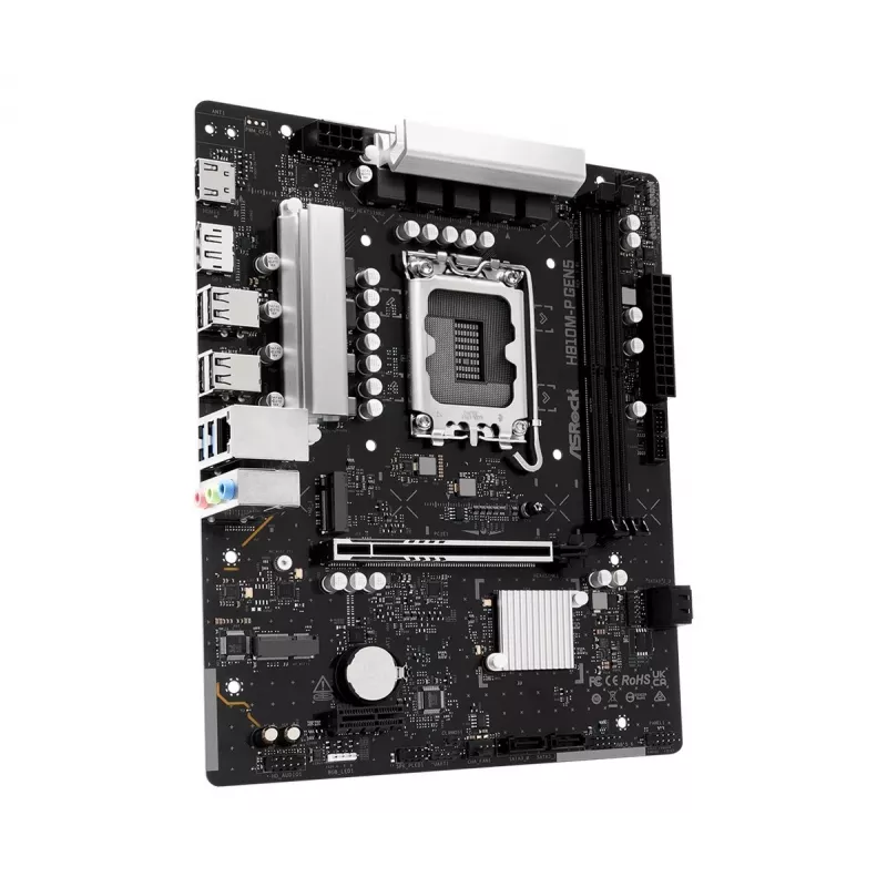 ASRock H810M-P Gen5 Moederbord, LGA 1851, Micro-ATX, DDR5