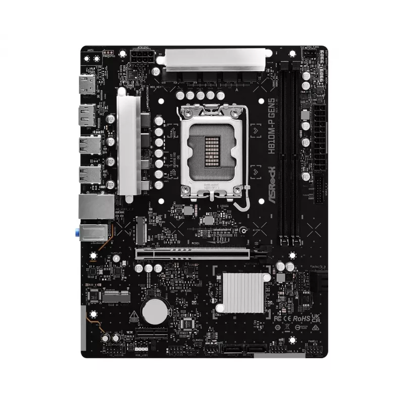 ASRock H810M-P Gen5 Moederbord, LGA 1851, Micro-ATX, DDR5