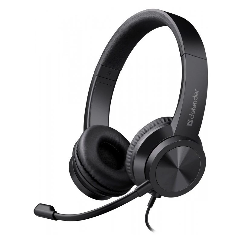 Bekabelde koptelefoon met microfoon DEFENDER tune 150 – zwart, bekabelde stereo-headset