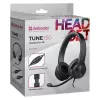 Bekabelde koptelefoon met microfoon DEFENDER tune 150 – zwart, bekabelde stereo-headset