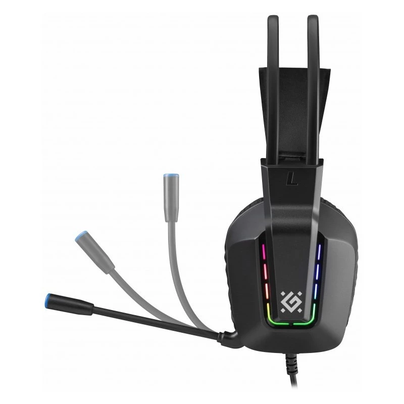 Bekabelde USB-gaming-headset DEFENDER GOTHIC RGB met microfoon, zwart