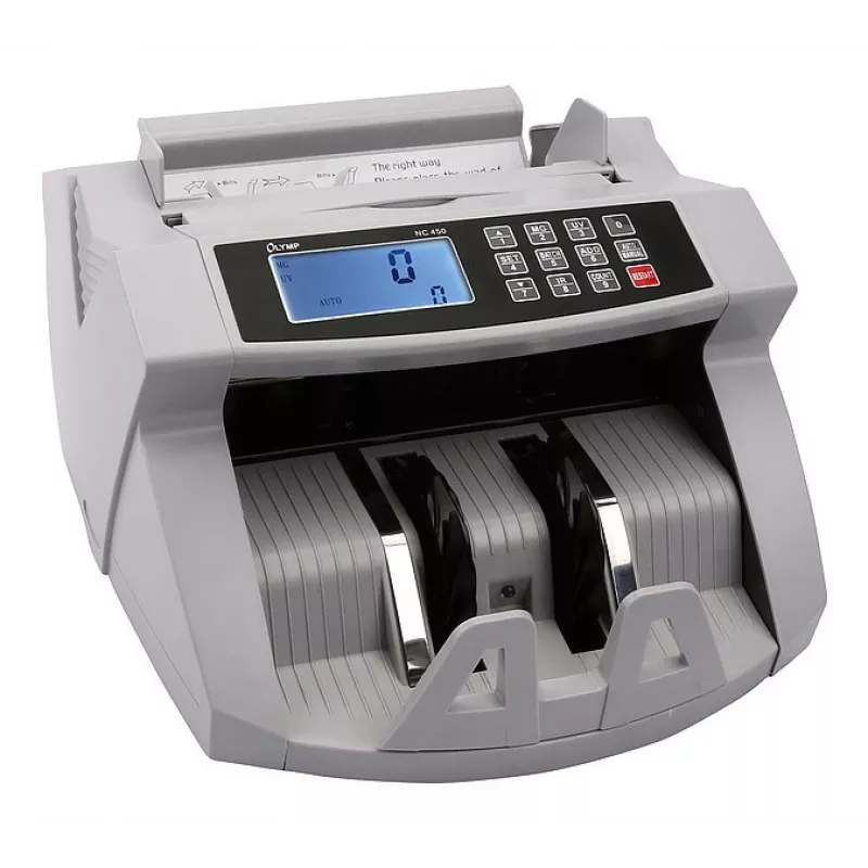 Bankbiljettelmachine Olympia NC 450 — 5,1 kg, LCD, 230 V, 75 W, 247×185×306 mm