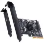 GrauGear PCIe x4 USB-C 3.2 Gen2x2 uitbreidingskaart G-PCI-C-20G
