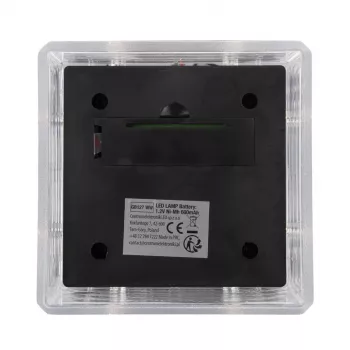Solar LED-paallamp GreenBlue GB128 WW, 3200K neutraalwit, kap, 100x100mm, zwart