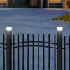 Solar LED-paallamp GreenBlue GB128 WW, 3200K neutraalwit, kap, 100x100mm, zwart