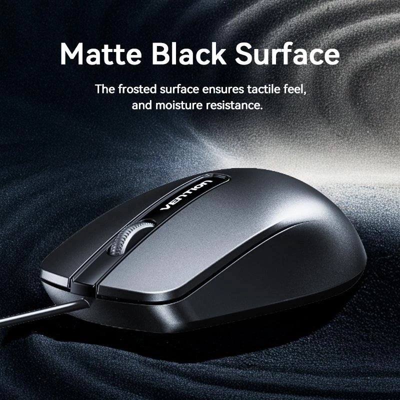 Muis USB optisch zwart/ktabg Vention