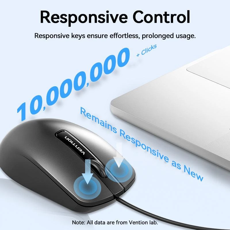 Muis USB optisch zwart/ktabg Vention