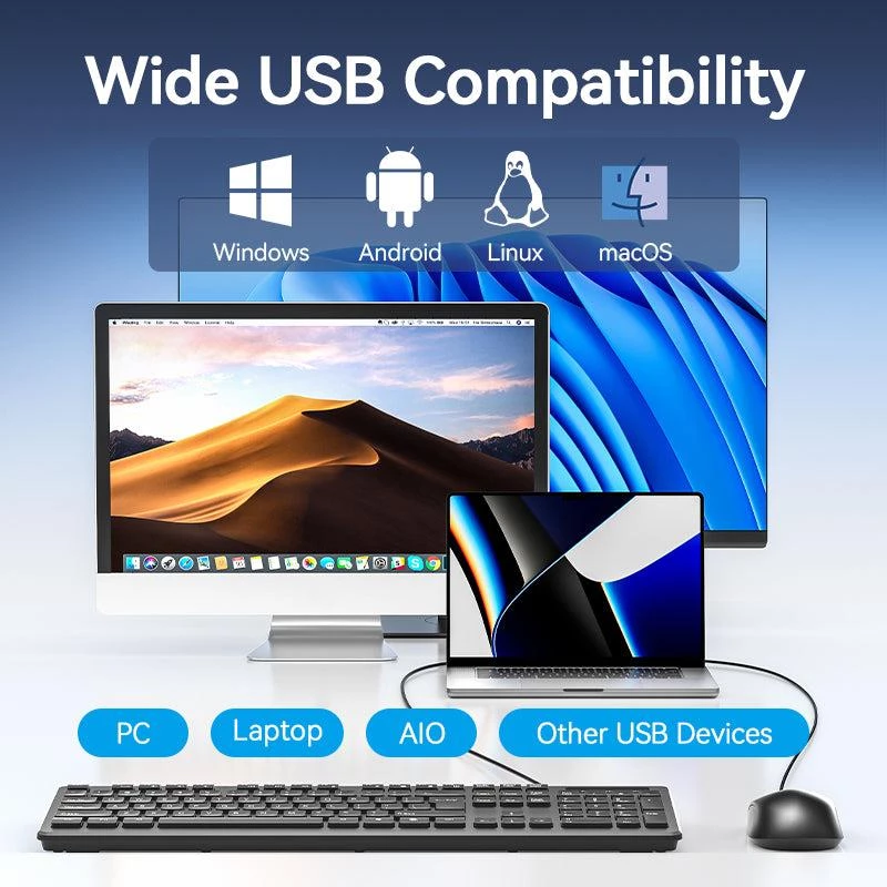Muis USB optisch zwart/ktabg Vention
