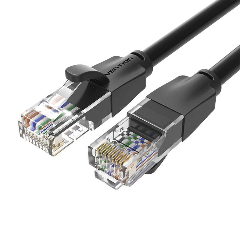 Netwerkkabel UTP CAT6 Vention IBEBG RJ45 Ethernet 1000Mbps 1,5m zwart