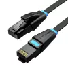 Platte netwerkkabel UTP CAT6 Vention IBJBF RJ45 Ethernet 1000 Mbit/s 1 m zwart