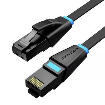 Platte netwerkkabel UTP CAT6 Vention IBJBI RJ45 Ethernet 1000Mbit/s 3m zwart