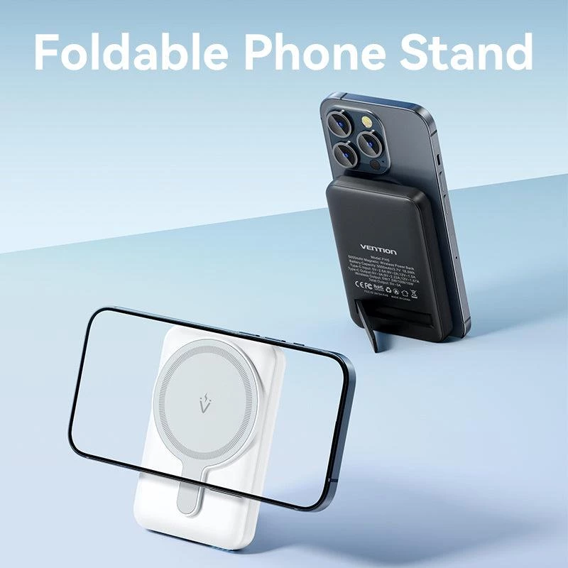Powerbank draadloos 5000MAH 20W/MAGNETIC zwart FHSB0 Vention