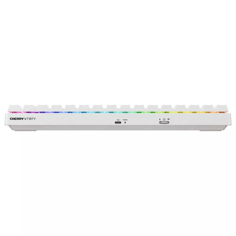 Mechanisch compact draadloos toetsenbord Cherry XTRFY K33 75% QWERTZ Duits wit USB + RF + Bluetooth RGB