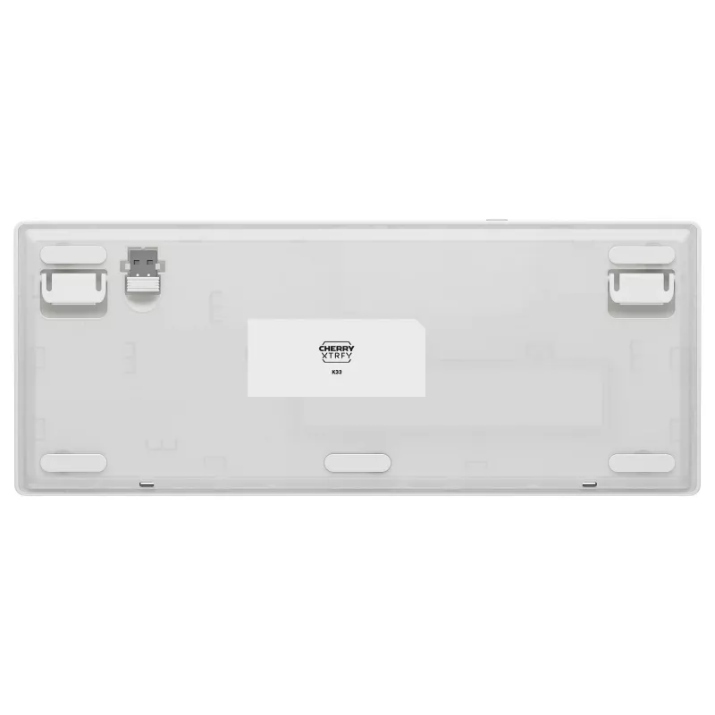 Mechanisch compact draadloos toetsenbord Cherry XTRFY K33 75% QWERTZ Duits wit USB + RF + Bluetooth RGB