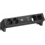 Power-module Bachmann DESK2 met 2x CEE7/3 stopcontacten, 2x computeraansluitingen, 2x USB-oplader 22W, zwart, 0,2m GST