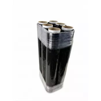 Stretchfolie zwart 23mic 1,5kg x 6 BOX