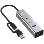 USB-hub GrauGear G-HUB2A2C1-PD 4-poorts PD — 2x USB-C, 2x USB-A