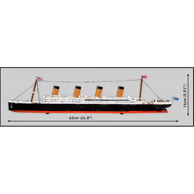 Bouwpakket Cobi R.M.S. Titanic modelbouwpakket, 848 onderdelen, verzamelbaar scheepsmodel
