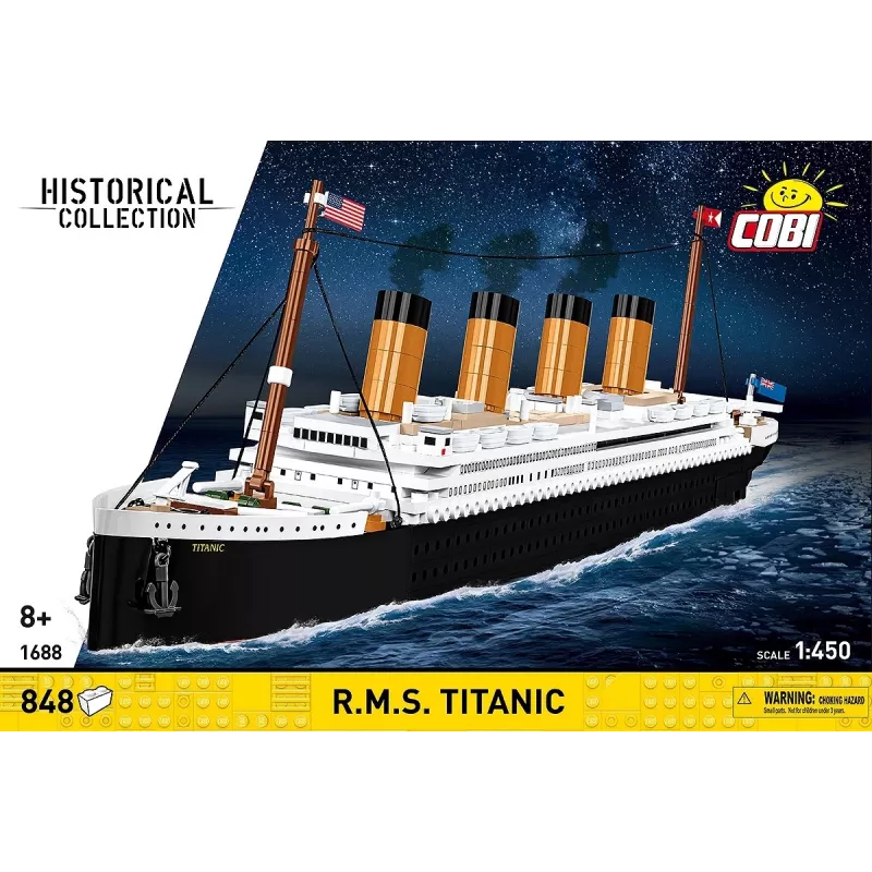 Bouwpakket Cobi R.M.S. Titanic modelbouwpakket, 848 onderdelen, verzamelbaar scheepsmodel