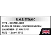 Bouwpakket Cobi R.M.S. Titanic modelbouwpakket, 848 onderdelen, verzamelbaar scheepsmodel