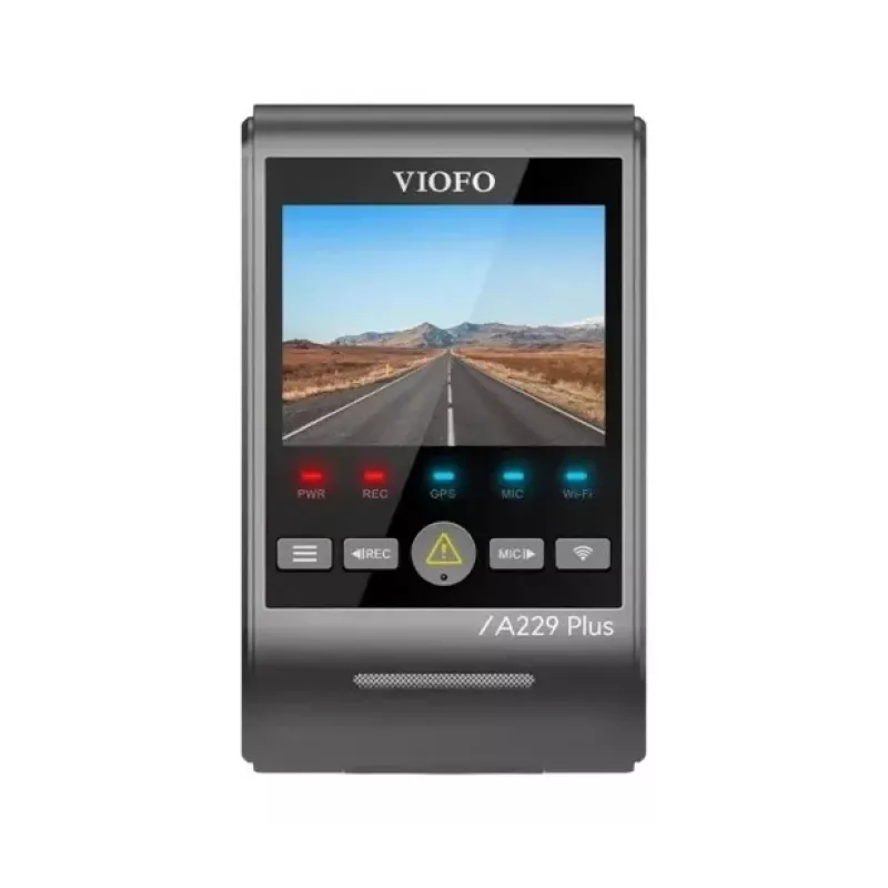 Dashcam VIOFO A229 PLUS 1CH-G GPS — 1-kanaals, 2560×1440, GPS, Wi-Fi, 2,4 inch display, MicroSD tot 512GB