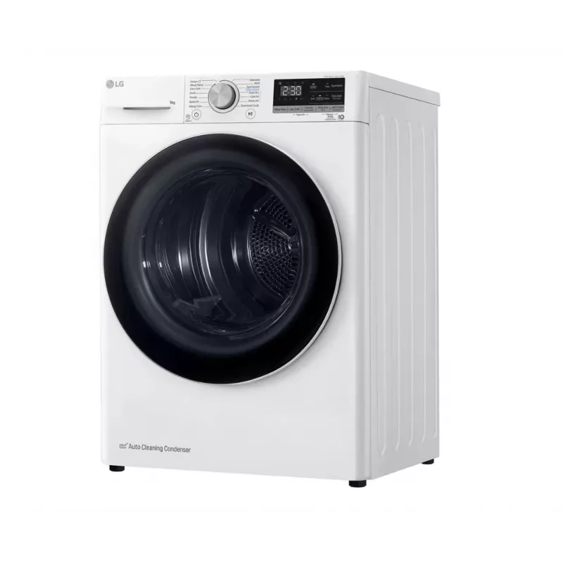 LG RH90V9AV4N, warmtepomp, 9 kg, diepte 66 cm - wasdroger