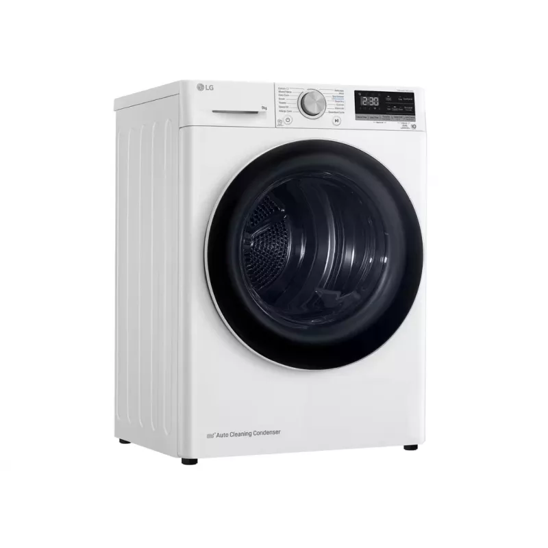 LG RH90V9AV4N, warmtepomp, 9 kg, diepte 66 cm - wasdroger
