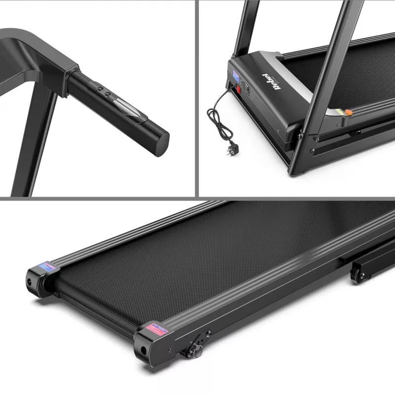Opvouwbare elektrische loopband Rebel RBA-1018 – compacte loopband voor thuis, 12 km/h, 15 programma's, max. gebruikersgewicht 120 kg, LCD-display