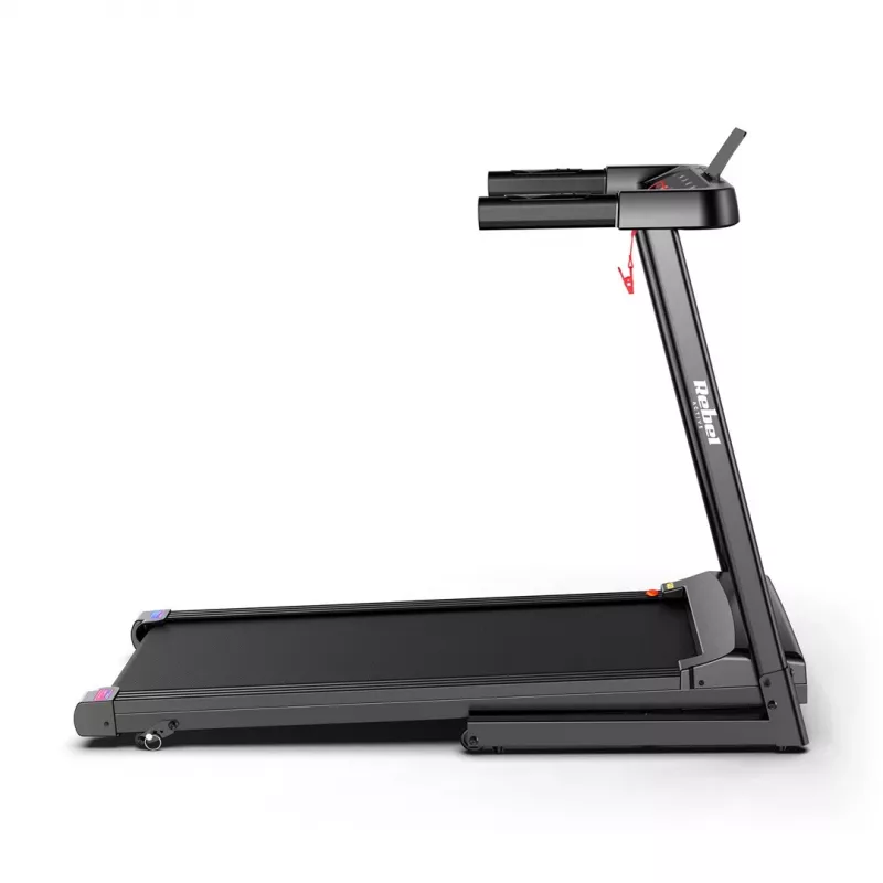 Opvouwbare elektrische loopband Rebel RBA-1018 – compacte loopband voor thuis, 12 km/h, 15 programma's, max. gebruikersgewicht 120 kg, LCD-display