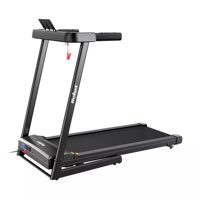 Opvouwbare elektrische loopband Rebel RBA-1018 – compacte loopband voor thuis, 12 km/h, 15 programma's, max. gebruikersgewicht 120 kg, LCD-display