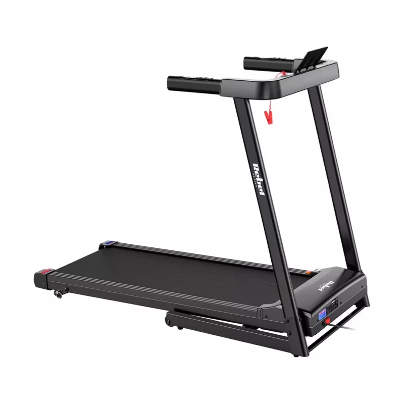 Opvouwbare elektrische loopband Rebel RBA-1018 – compacte loopband voor thuis, 12 km/h, 15 programma's, max. gebruikersgewicht 120 kg, LCD-display