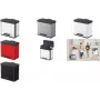 Afvalbak Hailo Öko duo Plus L — tweedelig RVS 17L + 9L