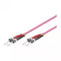 Patchkabel glasvezel duplex OM4 (multimode, 50/125) ST/ST, LSZH, 1 m, Good Connections®