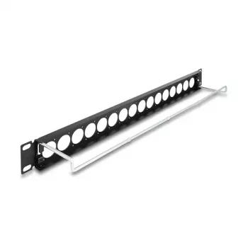 Patchpanel DeLOCK 19 inch D-Type 16 poorten 1U zwart model 67058