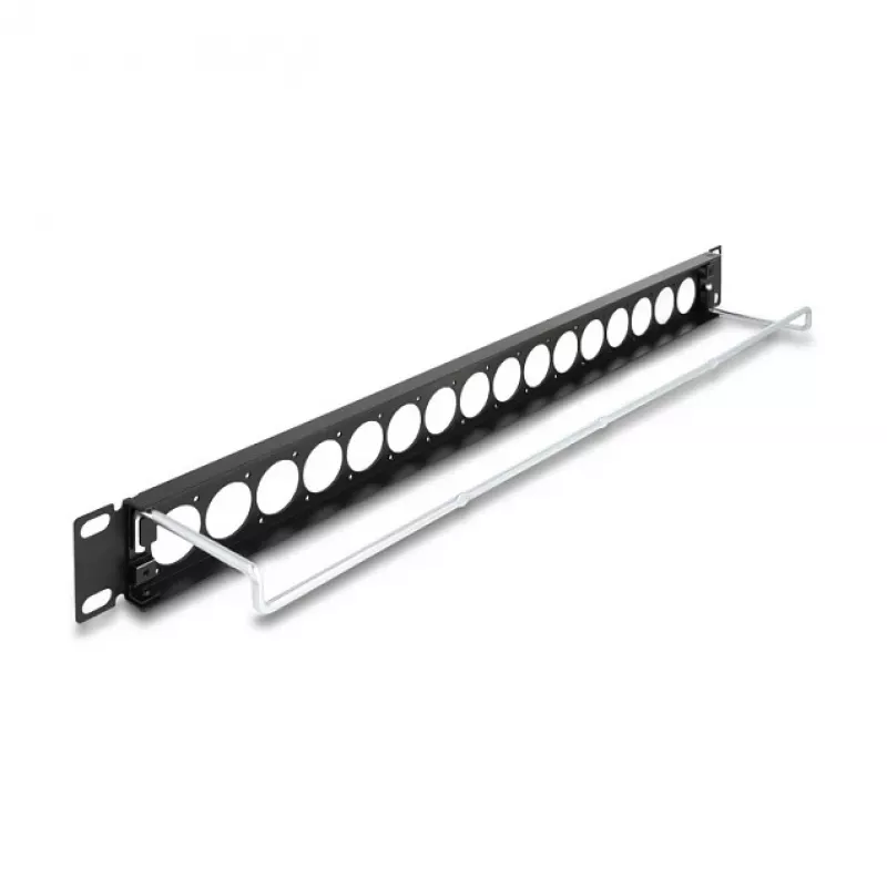 Patchpanel DeLOCK 19 inch D-Type 16 poorten 1U zwart model 67058