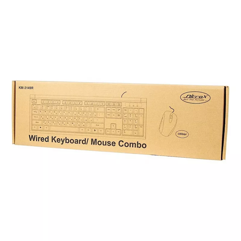 Toetsenbord Inter-Tech KM-3149R muis inbegrepen Home USB QWERTY