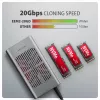 Externe behuizing AXAGON EEM2-20GD USB-C 20 Gbps voor twee M.2 NVMe SSD's met hardwarematig klonen