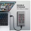 Externe behuizing AXAGON EEM2-20GD USB-C 20 Gbps voor twee M.2 NVMe SSD's met hardwarematig klonen