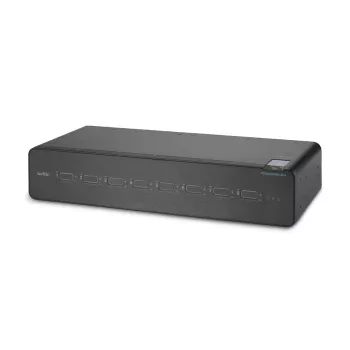 KVM-switch Belkin F1DN208KVM-UN-4 – 8-poorts dual-head HDMI/DisplayPort, USB-toetsenbord & -muis, 4K@60Hz, rackmontage, zwart