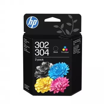 HP 302/304 tri-color/zwart inktpatronen-combipack 2 stuks