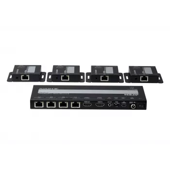ATEN VS1824KIT 4-poorts 4K HDMI Cat 6 splitterkit met 4 ontvangers