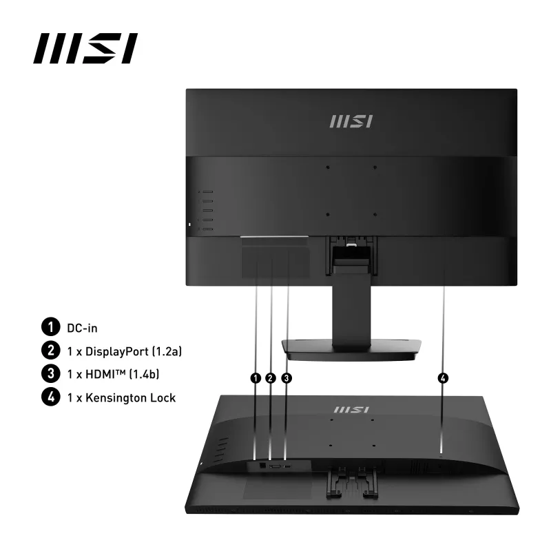 MSI Pro MP2412 computermonitor 60,5 cm (23,8 inch) 1920 x 1080 pixels Full HD LCD zwart