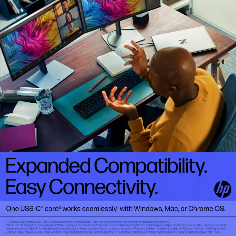 HP Thunderbolt Dock 120W G4, Kensington, China, Thailand, Taiwan, zakelijk, Windows 10, Windows 11, MacOS, 98 mm